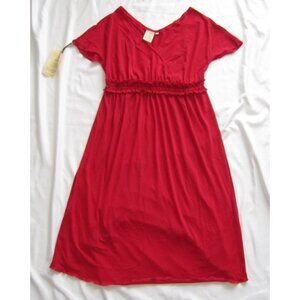 New Shabby Apple Clasped Hands Dress XS Smocked Waist Babydoll Retro (WB512)